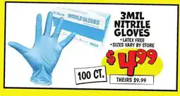 Ollie's 3MIL NITRILE GLOVES offer