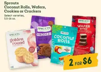 Sprouts Farmers Market Sprouts Coconut Rolls, Wafers, Cookies or Crackers offer