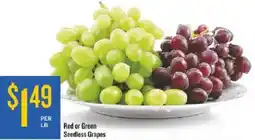 Homeland Market Red or Green Seedless Grapes offer