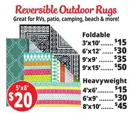 Ocean State Job Lot Reversible Outdoor Rugs offer