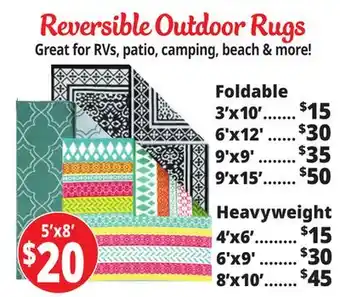 Ocean State Job Lot Reversible Outdoor Rugs offer