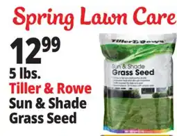 Ocean State Job Lot Tiller & Rowe Sun & Shade Grass Seed 5 lbs offer