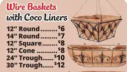 Ocean State Job Lot Wire Baskets with Coco Liners offer