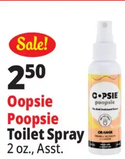 Ocean State Job Lot Oopsie Poopsie Orange & Ginger Toilet Spray 2 oz offer