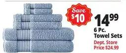 Ocean State Job Lot 6 Pc. Towel Sets offer