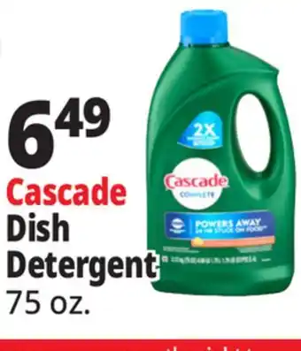 Ocean State Job Lot Cascade Complete Citrus Dishwasher Detergent with Dawn 75 oz offer