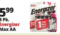 Ocean State Job Lot Energizer Max AA Alkaline Batteries 8-Count offer