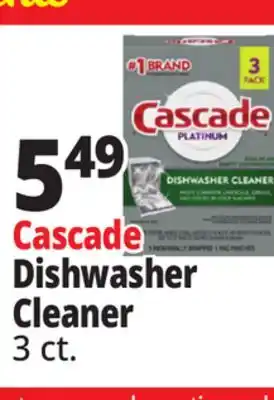 Ocean State Job Lot Cascade Platinum Dishwasher Cleaner 3 Pack offer