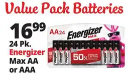 Ocean State Job Lot Energizer Max Alkaline AA Batteries 24-Pack offer