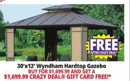 Ocean State Job Lot 30'x12' Wyndham Hardtop Gazebo offer