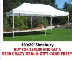 Ocean State Job Lot Simsbury 10' x 20' One-Touch Pop-Up Gazebo offer