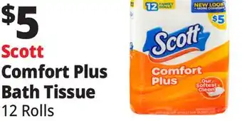 Ocean State Job Lot Scott Comfort Plush Bathroom Tissue 12 Count offer