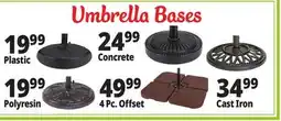 Ocean State Job Lot Umbrella Bases offer