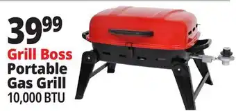 Ocean State Job Lot Grill Boss Portable Propane Grill with Folding Legs 10 000 BTU offer