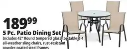 Ocean State Job Lot 5 Pc. Patio Dining Set offer