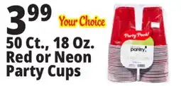 Ocean State Job Lot Kitchen Pantry Red Plastic Cups 50 Count offer