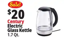 Ocean State Job Lot Century Glass Electric Tea Kettle 1.7 L offer