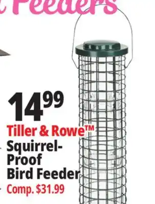 Ocean State Job Lot Tiller & Rowe Squirrel Proof Bird Feeder offer