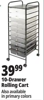 Ocean State Job Lot Leader 10-Drawer Rolling Cart offer