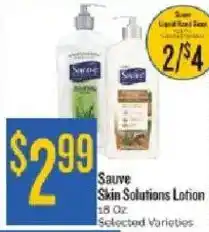 Homeland Market Sauve Skin Solutions Lotion offer