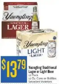 Homeland Market Yuongling Traditional Lager or Light Beer offer