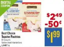 Homeland Market Best Choice Toaster Pastries offer