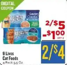 Homeland Market 9 Lives cat foods offer