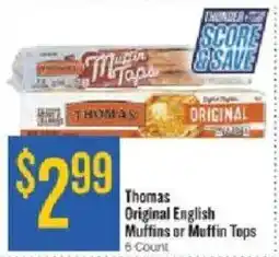 Homeland Market Thomas original english muffins or muffin tops offer