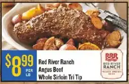 Homeland Market Red River Ranch Angus Beef Whole Sirloin Tri Tip offer