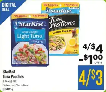 Homeland Market StarKist Tuna Pouches offer