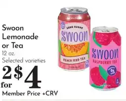 Food Pavilion Swoon Lemonade or Tea offer