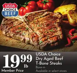 Food Pavilion USDA Choice Dry Aged Beef T-Bone Steaks Bone-in offer