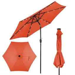 Walmart Costway 9' Orange Hexagon Market Patio Umbrellas, Water-Resistant offer