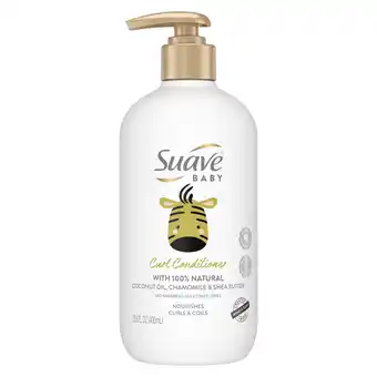 Walmart Suave Baby Conditioner with Pump, Coconut Oil, Chamomile & Shea Butter, 100% Natural, 13.5 oz offer