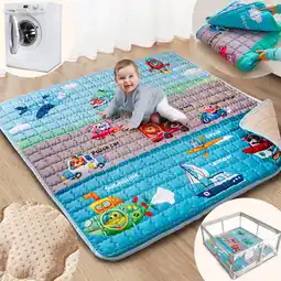 Walmart Beavtaens Baby Play Mat for Floor, Fits 50x50 Playpen, Super Soft, Anti-Slip, for Age 0-4 (Boho) offer