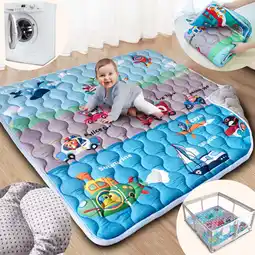 Walmart Beavtaens Baby Play Mat for Floor, Fits 50x50 Playpen, Super Soft, Anti-Slip, for Age 0-4 (Boho) offer