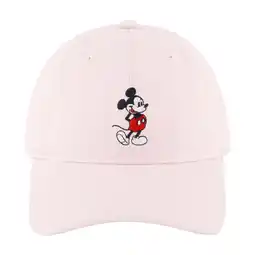 Walmart Disney Mickey Mouse Dad Hat, Cotton Adjustable Unisex Baseball Cap, Pink/White, One Size offer