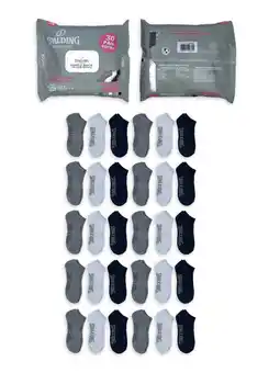 Walmart Spalding Women's No-Show Socks, 30-Pack, Sizes 4-10 offer