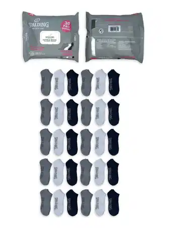 Walmart Spalding Women's No-Show Socks, 30-Pack, Sizes 4-10 offer