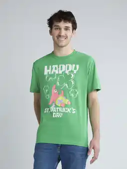 Walmart SpongeBob SquarePants Men's and Big Men's Saint Patrick's Day Graphic Tee, Sizes XS-3XL offer