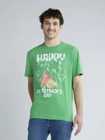 Walmart SpongeBob SquarePants Men's and Big Men's Saint Patrick's Day Graphic Tee, Sizes XS-3XL offer