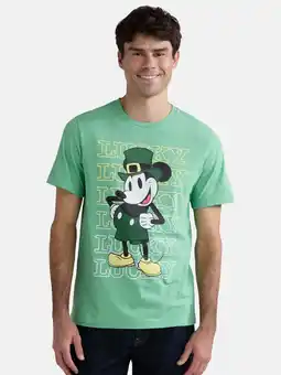 Walmart Disney Mickey Mouse Men's & Big Men's Saint Patrick's Day Graphic Tee, Sizes XS-3XL offer