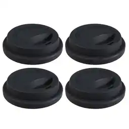 Walmart NUOLUX 4pcs Silicone Coffee Mug Lids Reusable Travel Cup Covers Dustproof Coffee Cup Lid (Black) offer