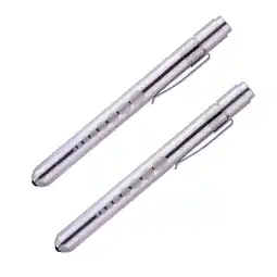 Walmart 2pcs Nurse Penlight with Pupil Gauge Medical Pen Light for Nurses Doctors (Silver) offer