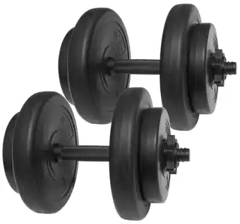 Walmart BalanceFrom Adjustable Vinyl Dumbbell Set, 40 lbs (20 lbs Pair), Black offer