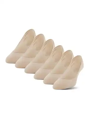 Walmart PEDS Women's Extreme Low Cut Padded Foot Liner Socks with Gel Tab, 6 Pairs offer