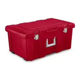 Walmart Sterilite Wheeled Footlocker Utility Storage Container, Red, 2 Pack offer