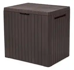 Walmart Keter City Box 30 Gallon Durable Resin Outdoor Deck Box Storage Organization, Brown offer