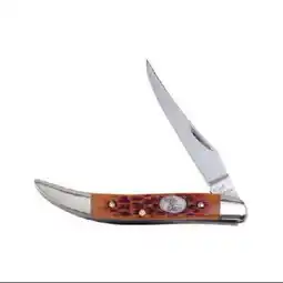 Walmart Steel Warrior Toothpick Burnt Peachseed Bone Handle Pocket Knife with 440 Steel Blade QGM6421 offer