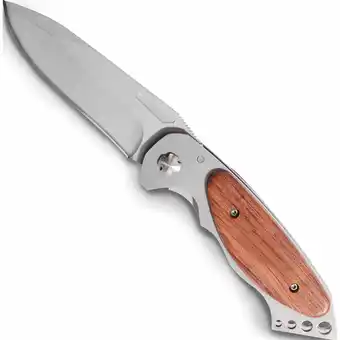 Walmart Fashion Wood Handle Stainless Steel Locking Pocket Knife Made In China -Jewelry By Sweet Pea offer